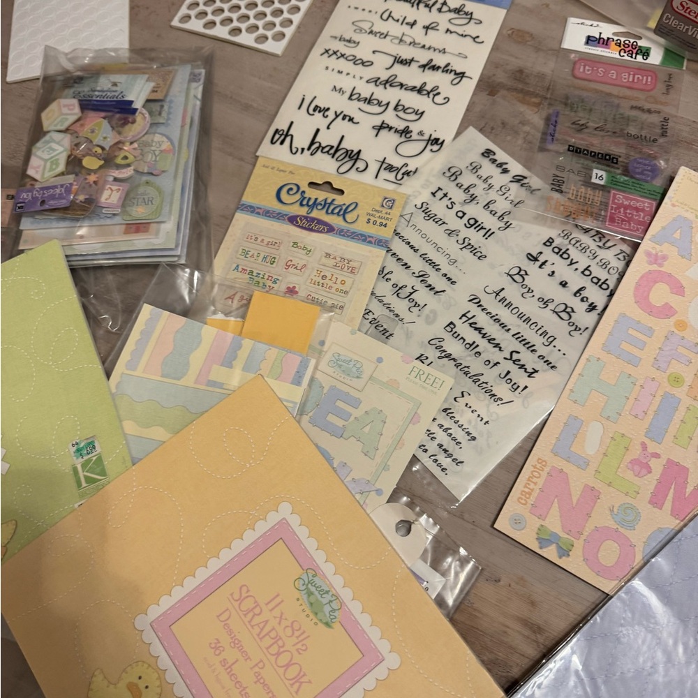 Colorful Scrapbook Paper and Stickers Set - Picture 2 of 15